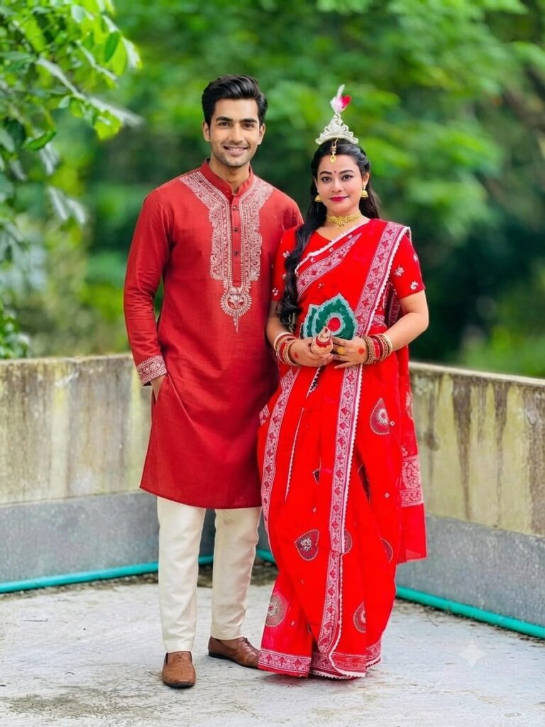 Panjabi Sharee Couple Dress with Blouse Piece